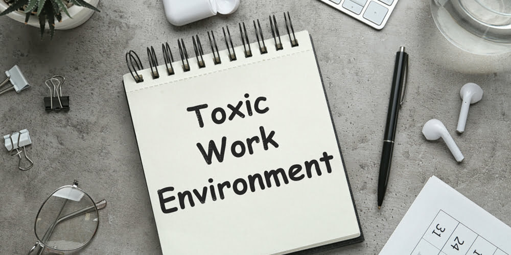 Toxic work environment banner